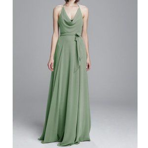 Amsale Daryn G8925+ Sage | Flat Chiffon